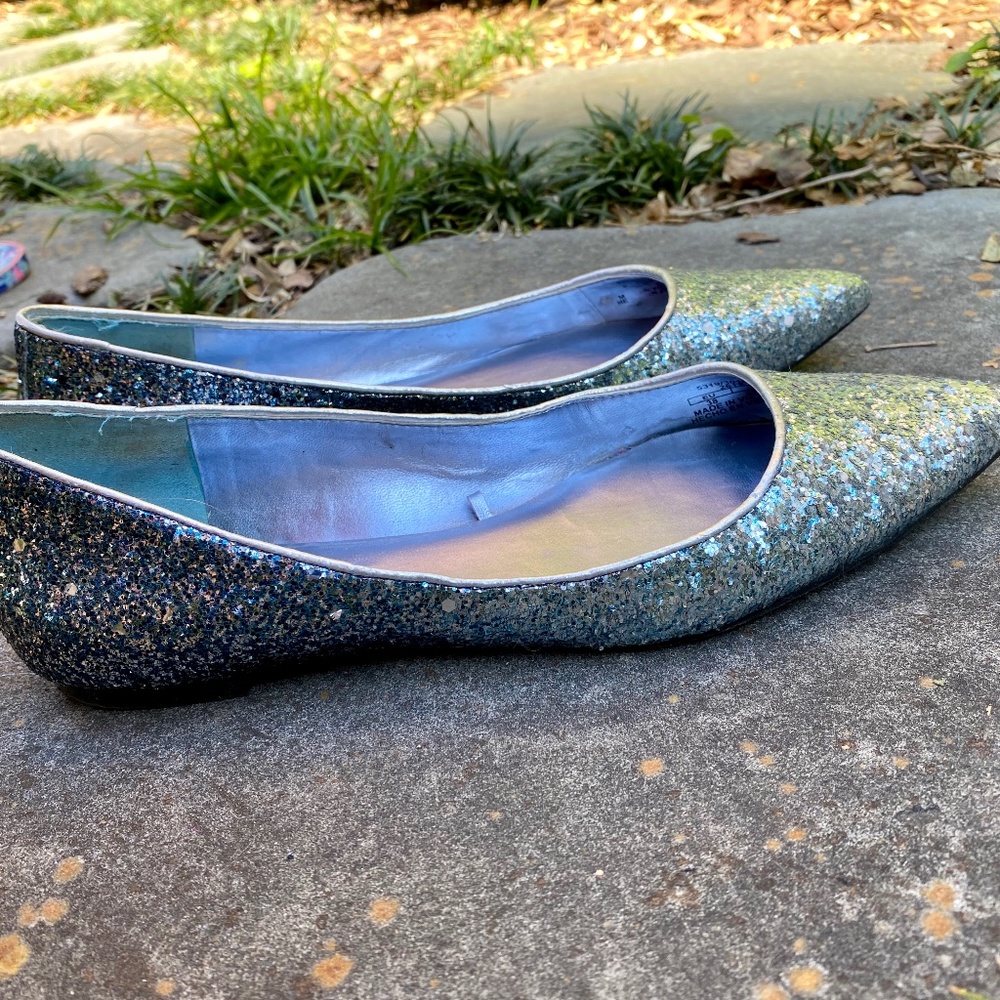 ZARA ombré glitter flats